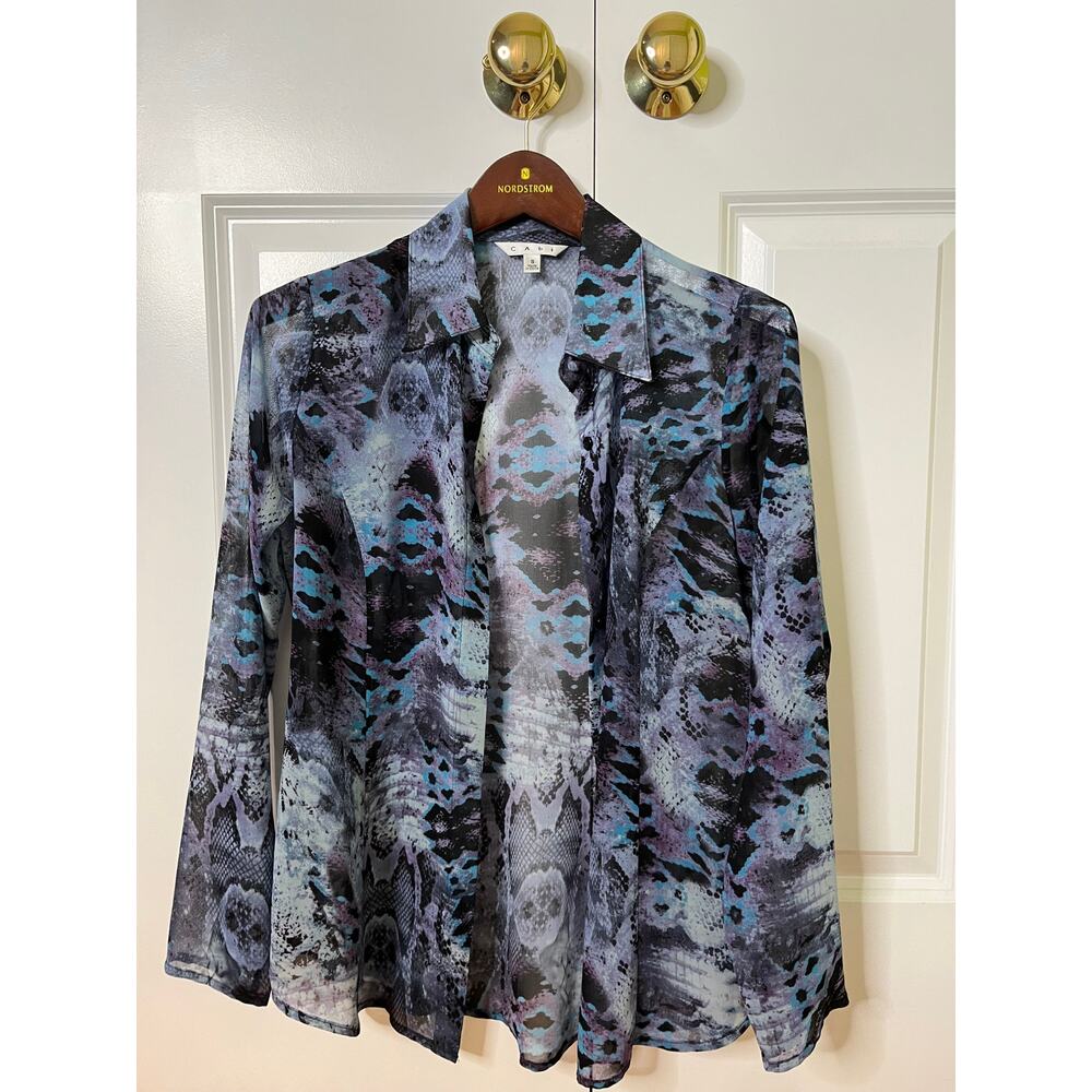 Cabi snake skin button up